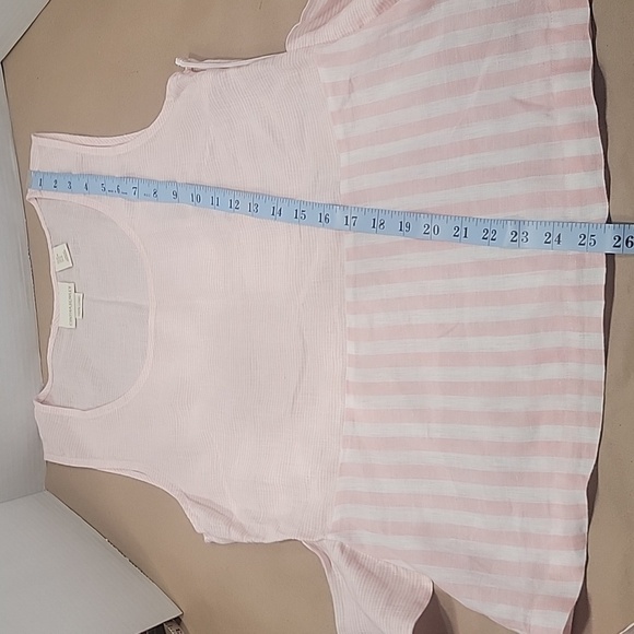 Cynthia Rowley, Size M, Pink Striped Sleeveless 100% Linen Blouse, EUC - Picture 10 of 11
